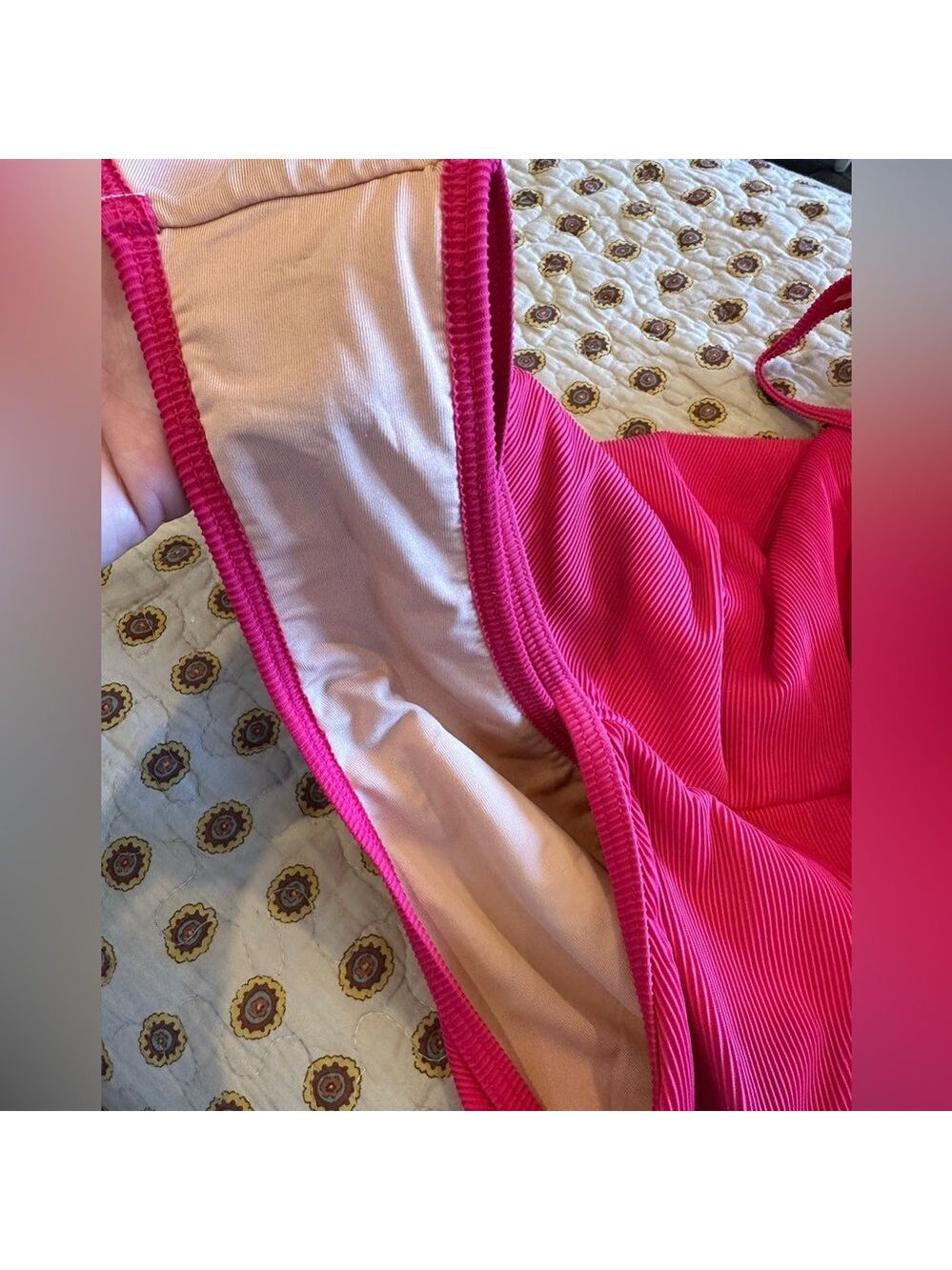 J. Crew Hot Pink One Shoulder One Piece Swimsuit Size 18 NWOT - Picture 7 of 7